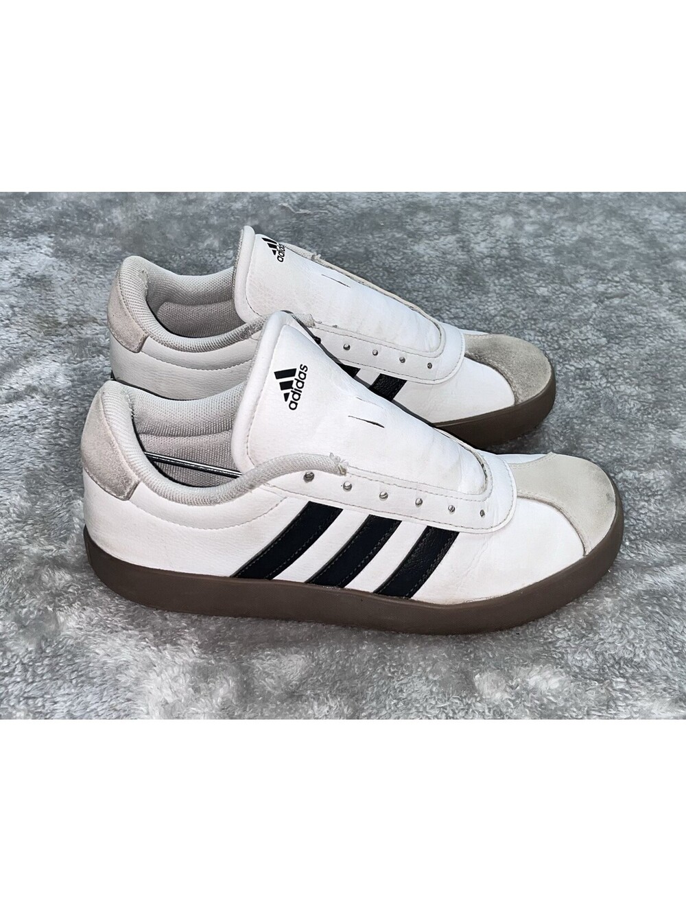adidas VL Court 3.0 Low Top Lace-Up Sneakers White/Black ID8797